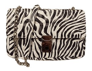 Сумка женская с декоративной отстрочкой, натуральная кожа, замок с отпечатком пальца