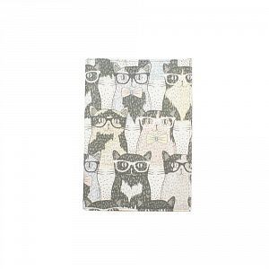 Обложка для паспорта "Бизнес 1" из коллекции "Коты", натуральная кожа