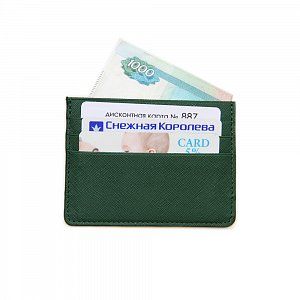 	 Кредитница на 4 карты с внутренним карманом и окрашенным срезом