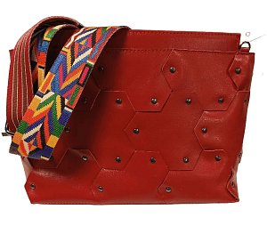 Cумка кросс-боди женская из натуральной кожи со съёмным плечевым ремешком