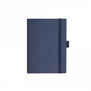 Ежедневник в гибкой обложке с вертикальным эластичным держателем и петлей для ручки из эко-кожи