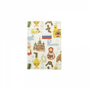 Обложка для паспорта "Бизнес 1"с полноцветной печатью из натуральной кожи