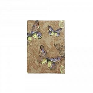 Обложка для паспорта "Бизнес 1"с полноцветной печатью из натуральной кожи