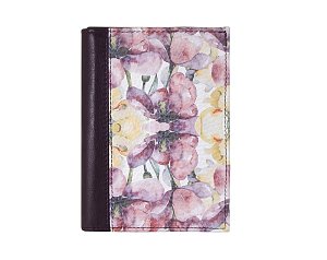 Обложка для паспорта с карманом для купюр с полноцветной печатью, из натуральной кожи