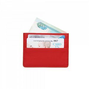 Кредитница на 4 карты с внутренним карманом и окрашенным срезом