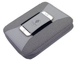 Блокнот в папке на молнии