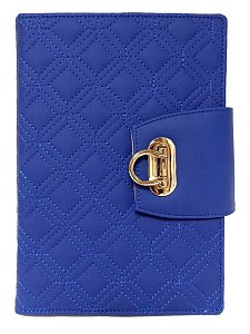 Ежедневник в обложке-портфолио c оригинальной вышивкой и хлястиком на декоративном замке